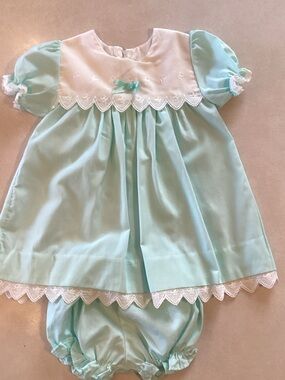 Vintage Baby Girl Dress With Panty Coverup